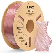 ELEGOO Filamento PETG 1,75mm Traslucido Rosa 1KG Filamento Trasparente per Stamp