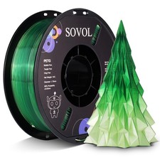 Sovol Stampante 3D Filamento PETG 1,75 mm, Sfumatura 1 KG, Verde 