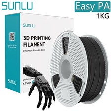 SUNLU 1KG filamento nylon nero 1,75 mm filamento stampante 3D Easy PA (nylon)