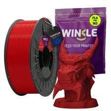 WINKLE PLA PRO Filamento 1.75mm Rosso Diavolo 1kg, Filamento Stampante 3D