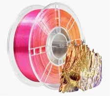 Filamento PLA 1.75mm 1kg – Tricolore Rosso/Oro/Viola – Alta Qualità per Stamp...