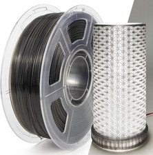 Filamento PETG 1,75mm 1Kg, Filamento Trasparente per Stampante 3D PETG Grigio Fumo, Ideale