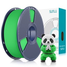 Stampante filamento 3D opaco 1,75 mm verde 1 kg bobina PLA SUNLU 2,2 libbre dimensionale