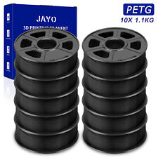 JAYO 10KG Nero PETG 1,75mm Filamento per stampante 3D 1,1KG Elevata tenacità