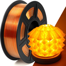 Filamento PETG 1,75mm 1Kg, Filamento per Stampante 3D PETG Arancione Trasparente, Ideale per