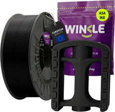 WINKLE Filamento ASA 1.75Mm Nero Corvino, Bobina Da 1Kg, Filamento per Stampante