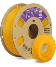 OVERTURE Filamento TPU 1,75mm Rotolo Flessibile, 95A Stampante 3D Morbida Tpu Giallo 