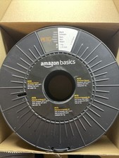 Amazon Basics Filamento per stampanti 3D, PETG, 1.75 mm, nero, 1 kg per bobina