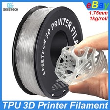 NUOVO filamento stampante 3D Geeetech 1,75 mm TPU 1 kg bianco 95 A filamento TPU morbido