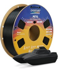 OVERTURE PETG Filamento per stampante 3D 1,75 mm, PETG resistente alla ferita ordinata, 00-Black 