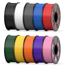 Filamento PETG da 1,75 mm confezione da 10 pezzi, alta resistenza, senza grovigli, preciso e facile