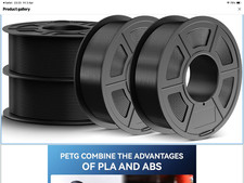 JAYO PETG Filamento 1,75 mm 4,4 kg, Filamento per stampante 3D PETG a forte durezza, 1,1