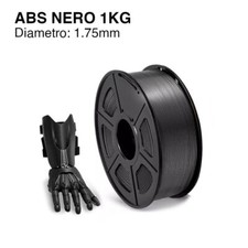 Filamento con bobina BAMBU LAB ABS 1.75mm Nero PLA 1KG Stampa 3D Alta Qualità