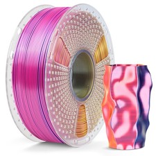 SUNLU Silk Triple Color PLA Plus Filament, Shiny PLA+ Filament 1.75mm, Shiny ...