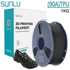 SUNLU TPU (90A) nero filamento stampante 3D 1,75 mm TPU 1 KG per stampanti 3D FDM