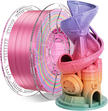 Conjure PETG Filamento per Stampante 3D Arcobaleno 1,75 mm, Arcobaleno Multicolore Stampante 3D F