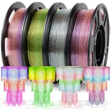 Filamento PETG trasparente sfumato rapido 1,75 mm, confezione da 4 colori per stampe vibranti