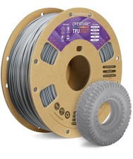 OVERTURE Filamento TPU 1kg Grigio, 1.75mm Flessibile TPU Filamento per Stampante