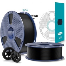 Filamento PLA+ 3D, 2kg Nero, Resistente, Facile, Alta Velocità, Sunlu