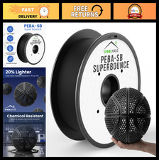 1.75mm TPU Filament 1kg Spool - High Rebound Flexible 3D Printing Material - Bla