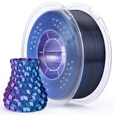 Filamento PLA Seta ELEGOO 1,75 mm Tre Colori Blu Viola Nero 1 KG per Stampante