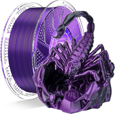 Conjure Silk PLA Filamento per Stampante 3D, 1,75Mm Filamento Doppio Colore, Silk Black Pur