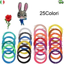 Filamento PLA Stampante 3D Printer 1.75mm 25Colori 5M Ogni Colore Per Stampa 3D