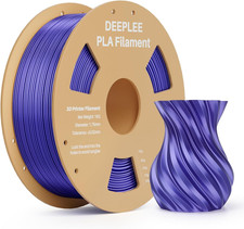Silk PLA Filamento 1,75 mm Viola Bluastro 1 kg, Filamenti per Stampanti 3D 1,75 mm, Accurac