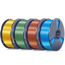 SUNLU Filamento Silk PLA PLUS da 4 kg, filamento Silk PLA+ lucido da 1,75 mm, su
