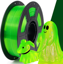 Filamento PETG 1,75mm 1Kg, Filamento Trasparente Verde Fluorescente PETG Stampante 3D