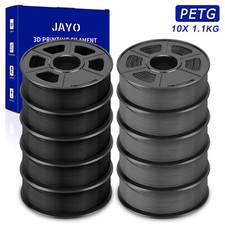 JAYO 10KG PETG Nero Grigio 1,75mm Filamento per stampante 3D Bobina di cartone
