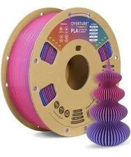 OVERTURE Filamento PLA 1.75mm - Bobina 1kg (2,2lbs) Precisione ±0.02mm, in Carto