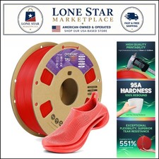 1kg TPU Filament 1.75mm - Flexible, 95A Shore Hardness, Perfect for 3D Printing