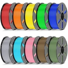 Filamento PETG 1,75mm set multicolore 10x1,1kg, resistente e trasparente