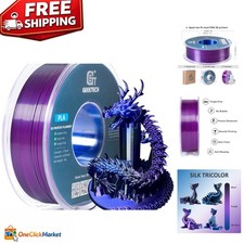 Filamento PLA seta tricolore alta compatibilità 1,75 mm 1 kg - stampa 3D vibrante