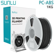 Filamento stampante 3D Sunlu nero PC-ABS 1,75 MM 1 KG PC & ABS filamento 3D ibrido
