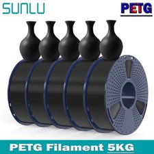 5 kg filamento stampante 3D PETG SUNLU 1,75 mm PETG 1 KG/ROTOLO +/-0,02 mm multicolore