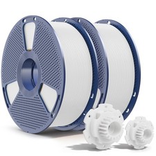 SUNLU PETG Filamento 2KG, Stampante 3D ad Alta Resistenza 1kg*2 Bianco+Bianco 