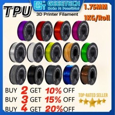 GEEETECH TPU 1,75 Mm 1 Kg  Bianco Viola Nero Rosso Grigio Per Stampante 3D FDM