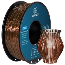 Geeetech TPU stampante 3D filamento trasparente marrone morbido ed elastico 1,75 mm 1 kg