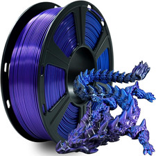 GIANTARM Filamento in PLA di seta tricolore, blu viola nero, 1 kg