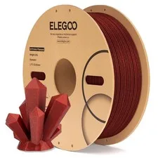 ELEGOO Filamento PLA 1,75 mm Glitter Rosso 1KG, Effetto Scintillante per Stampan