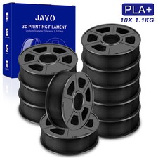 JAYO 10KG Nero PLA+ 1,75mm Filamento per stampante 3D PLA 1,1KG Elevata tenacità