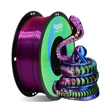YOUSU Filamento per stampante 3D PLA tricolore 1,75 mm, filamento PLA arcobaleno coestrusione