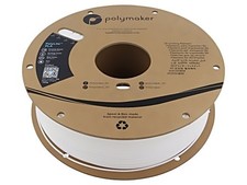PA02002 Filamento: PLA 1,75mm bianco 190-230°C 1kg Temp.Tavolo: 45°C POLYMAKER
