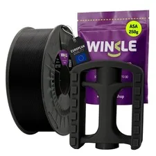 WINKLE Filamento ASA 1.75mm Nero Corvino 250g, Filamento Stampante 3D | Precisio