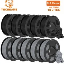 TECBEARS PLA 10KG Filamento classico per stampanti 3D 600mm/s Alta velocità