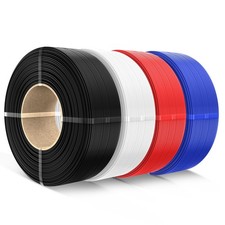 SUNLU PLA Filamento di Ricarica 1,75mm, 1KG*4, 4kg Pla Nero+Bianco+Rosso+Piccolo Blu 