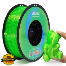 Yousu Galaxy Glitter TPU Filament 1.75mm 1kg Clear Green