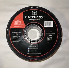 HATCHBOX ABS 1,75 mm Filamento per stampante 3D in rosso trasparente, bobina da 1 kg